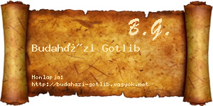 Budaházi Gotlib névjegykártya